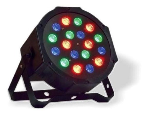 Canhao Refletor Par 64 Rgb 18 Leds 1w Dmx Strobo Led Slim