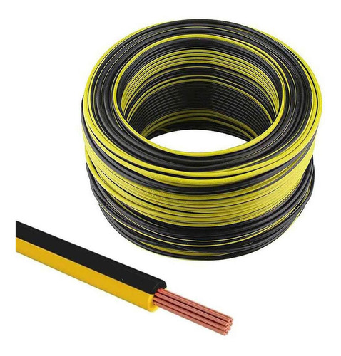 Cable Thw Calibre 8 Alucobre Keer 100m Antiflama Negro Color de la cubierta Negro/Amarillo