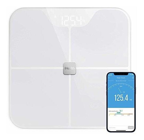 Pesa Digital De Baño Ihealth Nexus Báscula Inteligente Para Color Blanco