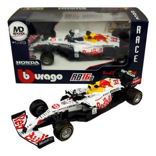 Auto Formula 1 Redbull Rb16b Blanco Max Checo Escala 1:43