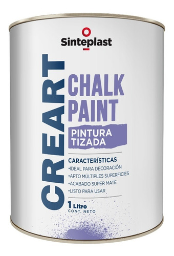 Pintura Tizada Al Agua 1 Litro Chalk Paint Sinteplast