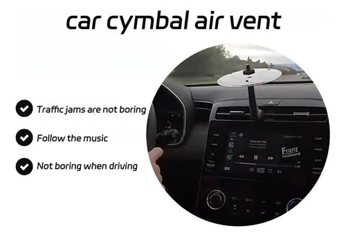 Crash Cymbal Car Air Vent, Easy Clip-on Mini Drum Veículos