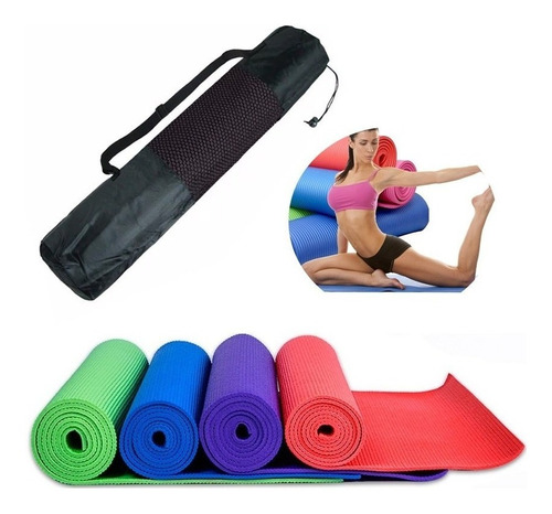 Colchoneta Yoga Mat Fitness Pilates Ejercicios + Bolso