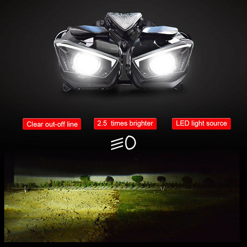 Conjunto De Faros Led Blancos Y Azules Con Ojos De Ángel Par