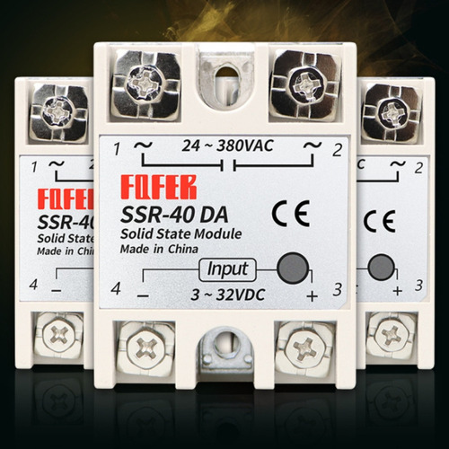 Relé De Estado Sólido Ssr-40 3-32vdc 40a + Dissipador Calor