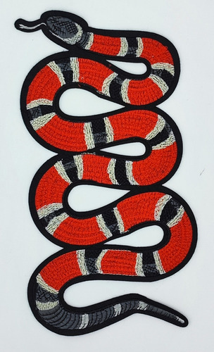 Parche Bordado Serpiente Grande Termoadherible 28x14cm