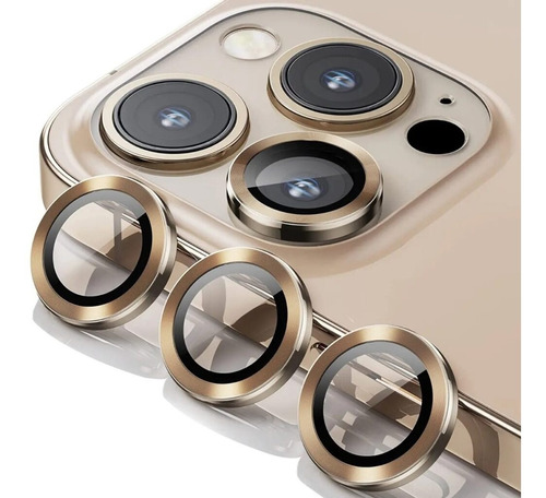 Vidrio Protector Lente De Cámara Para iPhone 12 Pro Max Gold