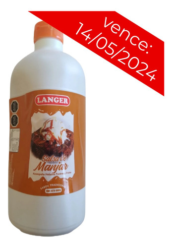 Salsa Para Helados Y Postres Sabor Manjar Langer 1lt 