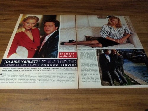 (j079) Claire Yarlett * Recortes Revistas Clippings (1987) (Usado)