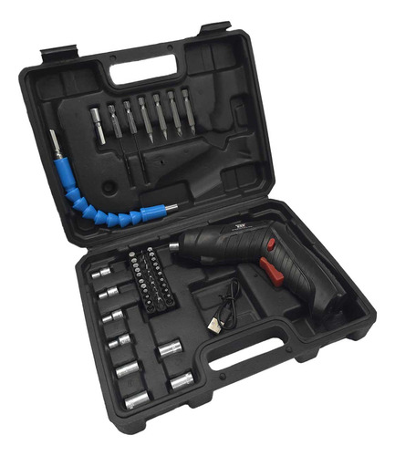 Set Mini Destornillador Inalambrico Rotador Negro Whamx