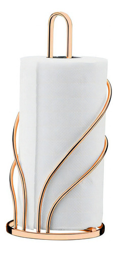 Suporte Para Rolo Papel Toalha Cobre Rose Gold 1603rg