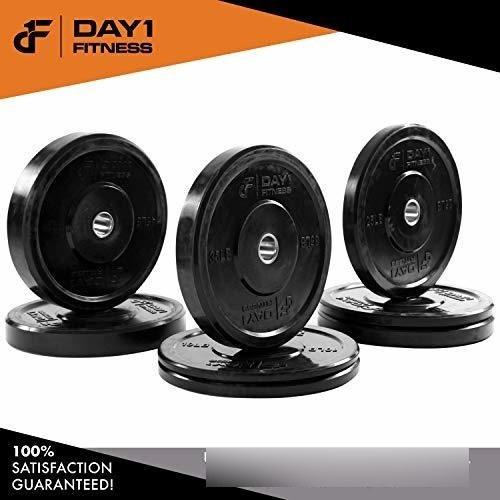 1 Fitness Olympic Bumper Weighted Plate 2 For Barbells Bars