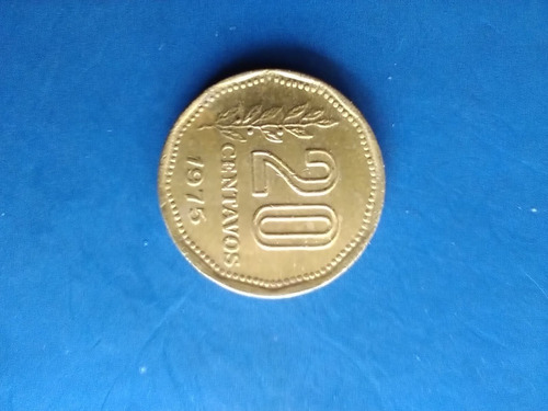 Moneda Antigua Argentina 20 Centavos Año 1975