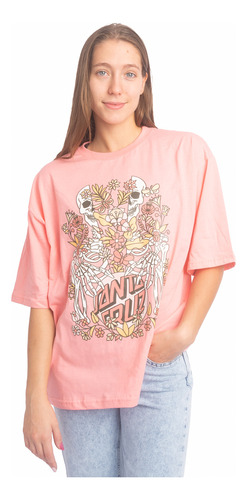 Remera Santa Cruz G Te Mc Over Print Salmon Mujer