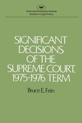 Libro Significant Decisions Of The Supreme Court 1975-76 ...