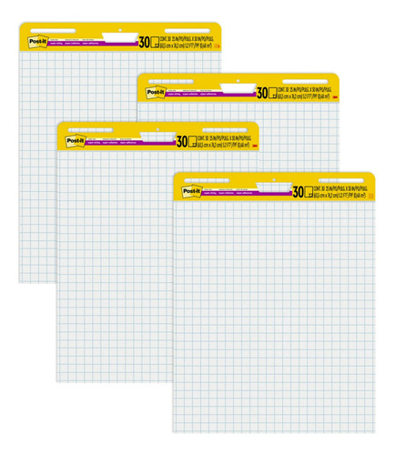 Pizarra Adhesiva Post-it 63,5 X 76,2 Cm 4 Pads Cuadriculado