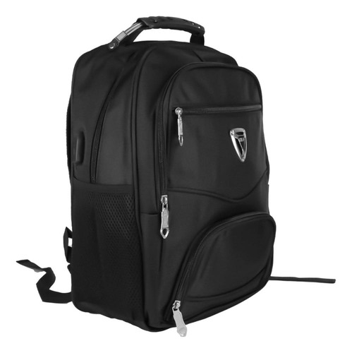 Mochila Executiva Notebook Laptop Tablet Escolar Saída Usb Cor Preto