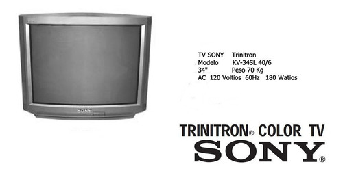 Imagen 3 de 10 de Tv Sony Trinitron 34 Pulgadas