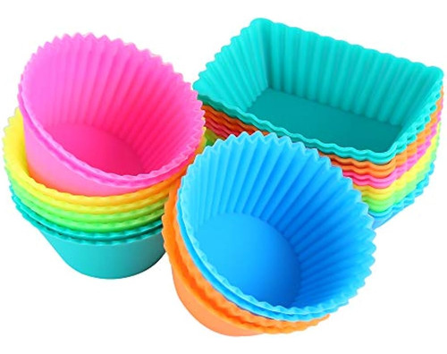 Ipow Sc01 Tazas Para Hornear Cupcake De Silicona Moldes Reut