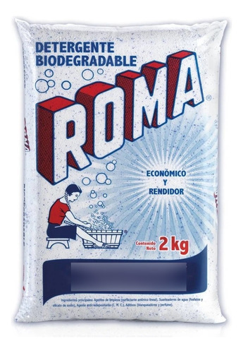 Detergente En Polvo Roma 2kg Importado De Usa Caja 10 Unds.