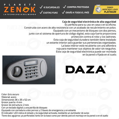 Caja Fuerte De Seguridad Digital Abulonar Piso Pared Bloqueo