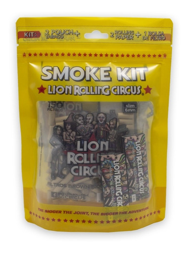 Imagen 1 de 5 de Kit Armado Lion Rolling Circus Tabaco Filtros Papeles 