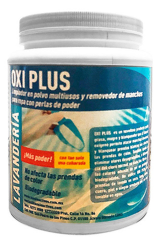 Oxiplus Quitamanchas Para Ropa En Polvo, Sin Cloro 1 Kg