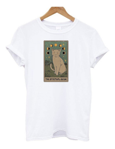 Remera Carta Espíritu Guia Gato / Tarot / Fases Lunares