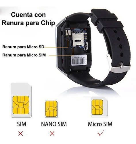 Smartwatch Reloj Inteligente Dz09 Camara Bluetooth Sim Sd | MercadoLibre