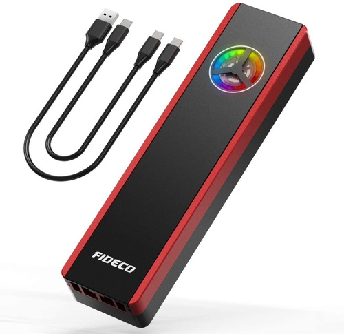 Carry Disk Case M2 Nvme Sata Ssd Usb 3.2 C/ Cooler - Fideco