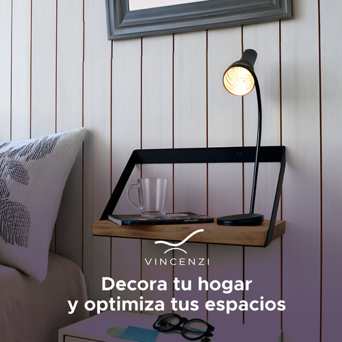 Pack 2 Repisas Soporte Madera Y Hierro 40x20 Cm De Pared
