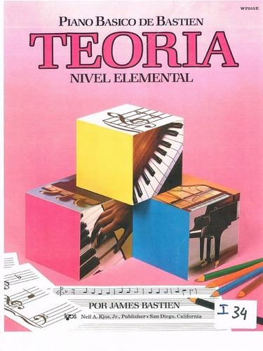 Método De Piano Bastien Teoría Performance Wp205e -español