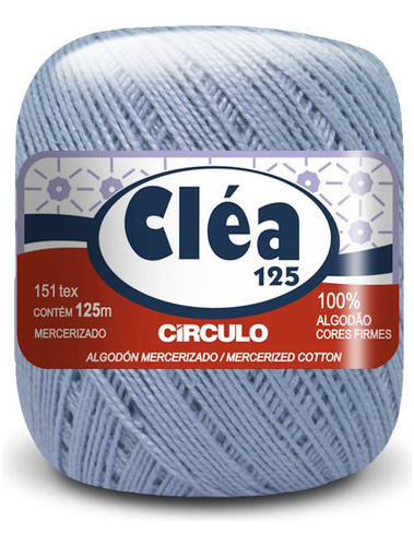 Fio/linha Cléa 125 Tex 151 100% Algodão Mercerizado 125m Cor 2927 - Aquário