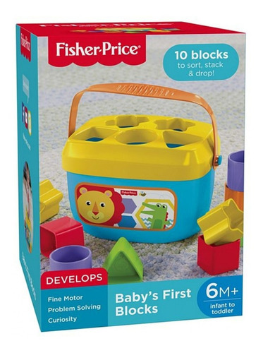 Brinquedo Infantil Balde Primeiros Blocos Fisher-price Fgp10