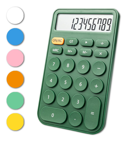 Calculadora Vewingl Con Lcd Practica 12 Dig Verde