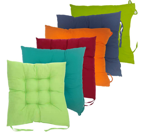 Almohadón Para Silla Capitoneado, Set X 4 Un. Varios Colores