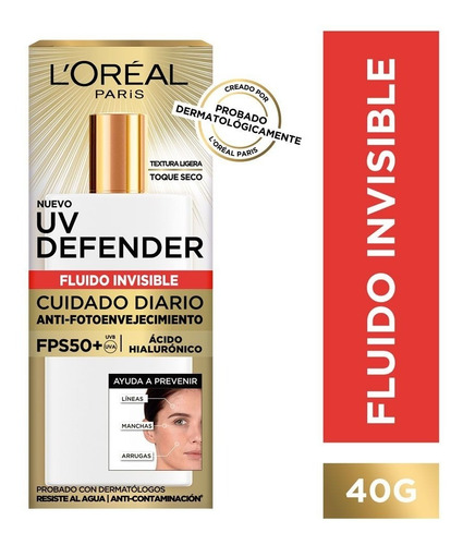 Protector Solar Uv Defender L'oreal Fps 50+ Invisible 40g