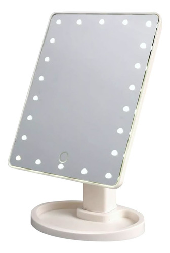 Espejo Cuadrado Con Luces Led Para Maquillaje Y Soporte