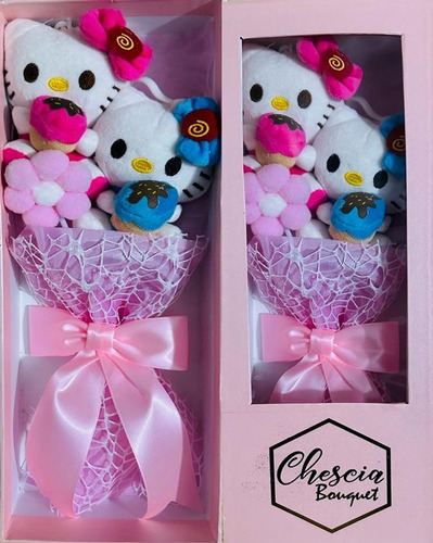 Ramo Kitty Candy Peluches Med Caja De Lujo Envío Gratis