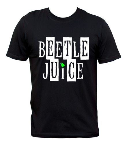 Remera Negra Beetlejuice Tim Burton 100% Algodón