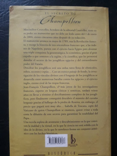 El Secreto De Champollion Jean Michel Riou Ediciones B (Usado)