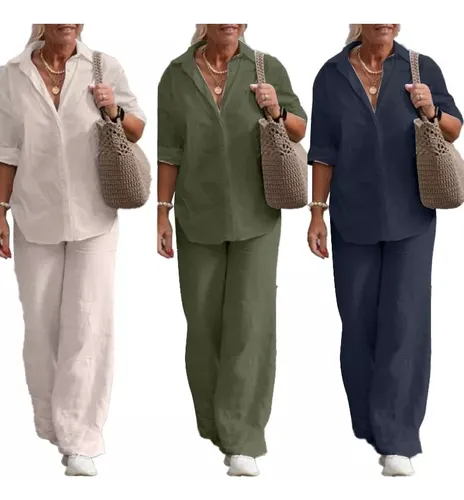 Conjunto De Pantalones Elegantes Para Mujer, Dos Piezas, Pan