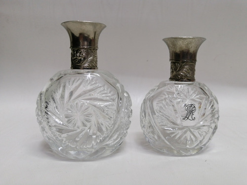 Frasco De Perfume Antiguo Cristal Bohemia París