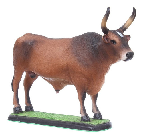 Escultura Boi Carreiro Castanho Em Resina Home Western Decor