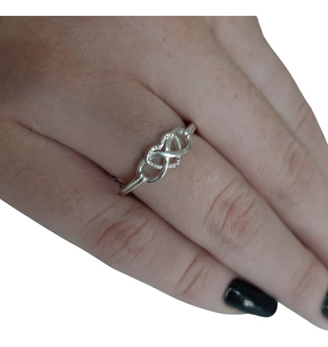 Imagem 8 de 9 de Anel Infinito Amor Pura Prata 925 - Melhor Preço