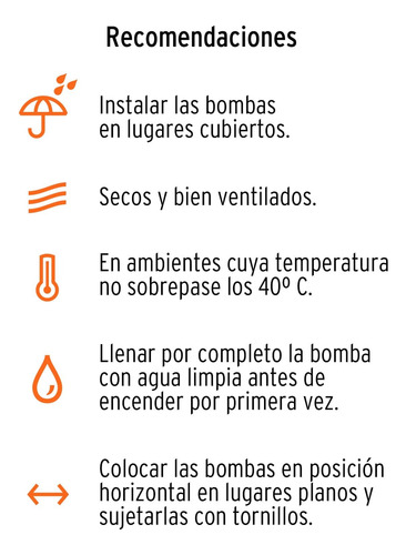 Bomba Centrífuga Para Agua, 3/4 Hp, Truper 100389 Naranja 60hz Monofásica