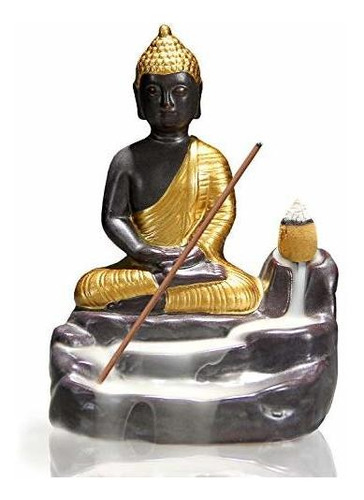 Figura Decorativa Quemador De Incienso De Reflujo De Buda Do