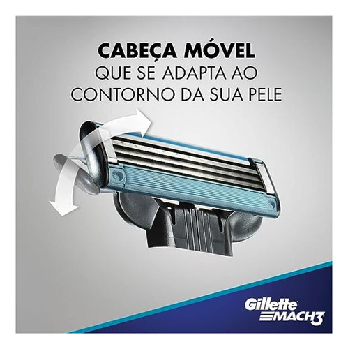 Kit Aparelho De Barbear + Carga Gillette Mach3