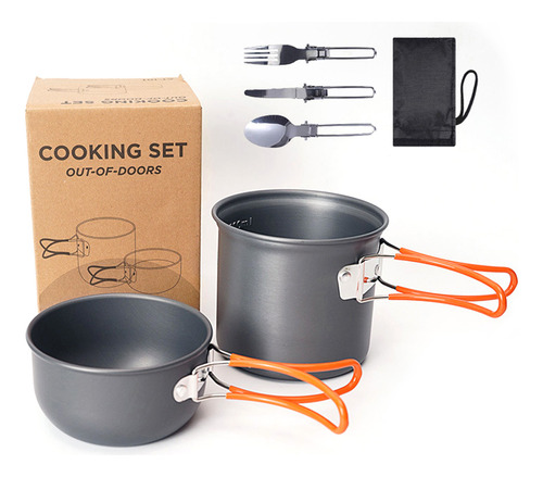 Juego De Utensilios De Cocina Para Camping, Olla De Campamen