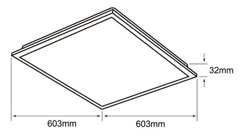 Imagen 4 de 5 de Panel Led 60x60cms Blanco, 40w, Luz Día Oficina